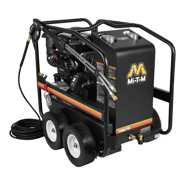 Mi-T-M HSP Series Hot Water Pressure Washer – HSP-3003-3MGK, Gasoline, Direct Drive, 3000 PSI, 3.0 GPM