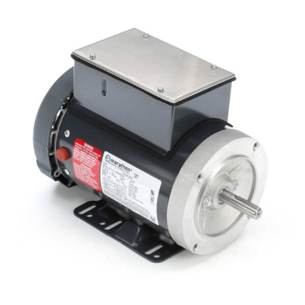 Marathon K615 Electric Motor – 2 HP – TEFC – 56C Frame – 115/230V – 1 Phase – 3450 RPM – OEM Replacement Part