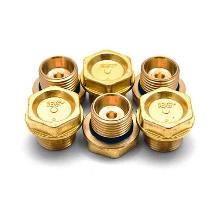 KIT004-F Brass Valve Cap Kit – Fine Thread Replacement Valve Caps for Industrial Pumps