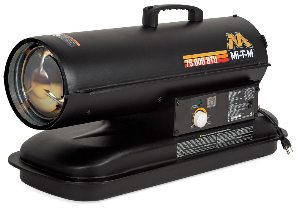Mi-T-M Kerosene Forced Air Heater – Portable, 120V, 173 CFM, 5.5 PSI, Model MH-0075-0M11
