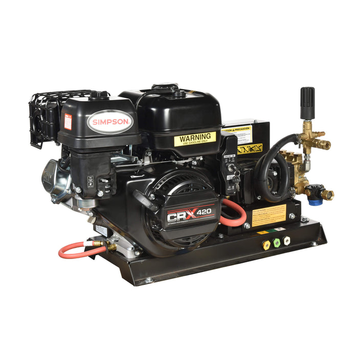 Simpson MTM3050141E Gas-Powered Truck-Mount Cold Water Pressure Washer – 3000 PSI, 5.0 GPM, CRX 420 Engine, Belt-Drive Triplex Pump
