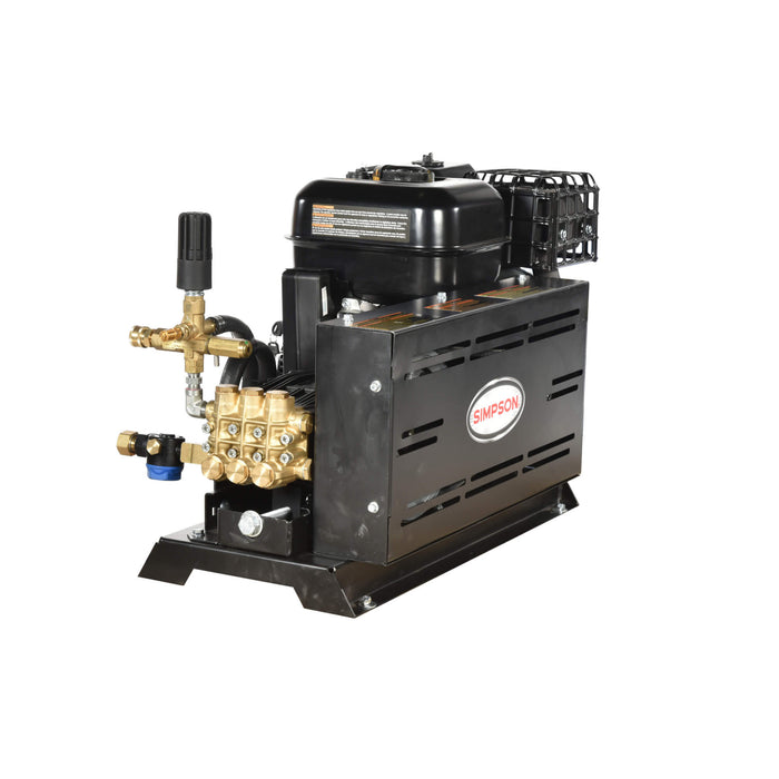 Simpson MTM3050141E Gas-Powered Truck-Mount Cold Water Pressure Washer – 3000 PSI, 5.0 GPM, CRX 420 Engine, Belt-Drive Triplex Pump