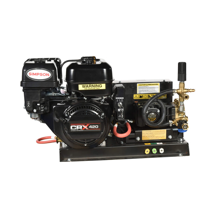 Simpson MTM3050141E Gas-Powered Truck-Mount Cold Water Pressure Washer – 3000 PSI, 5.0 GPM, CRX 420 Engine, Belt-Drive Triplex Pump