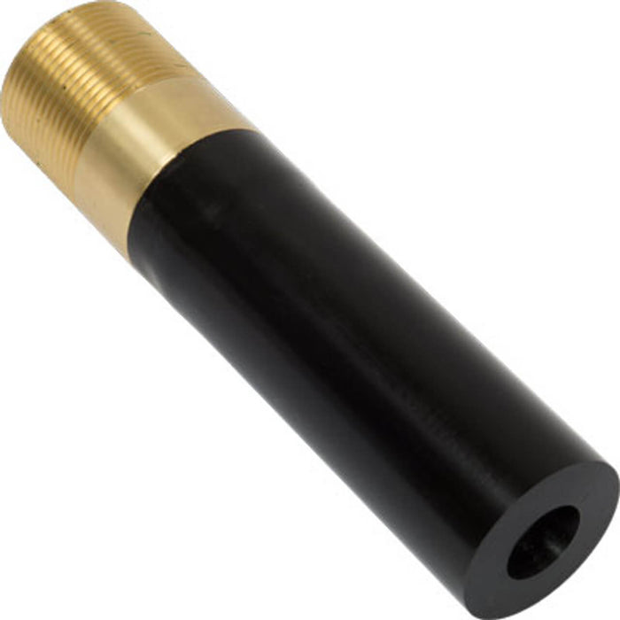 Nozzle – SiAlON Long Venturi, 5/16" Bore, 1" Entry, 1-1/4" Brass NPSM Thread, Poly Jacket