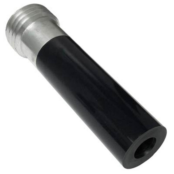 Nozzle – SiAlON Wide-Entry Long Venturi, 1/2" Bore, 1-1/4" Entry, 50 mm Aluminum Thread, Poly Jacket