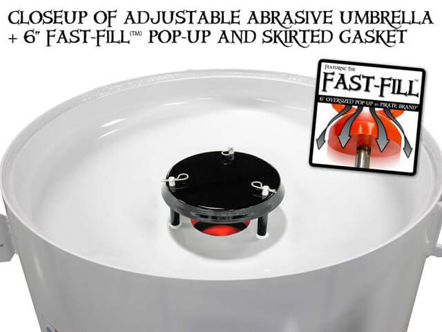 20.0 cu ft Stationary Pneumatic Blast Pot – Single Outlet Pressure Hold System with APV II Valve & Tungsten Carbide Sleeve, 1-1/2″ Piping w/ Big Gun Moisture Separator
