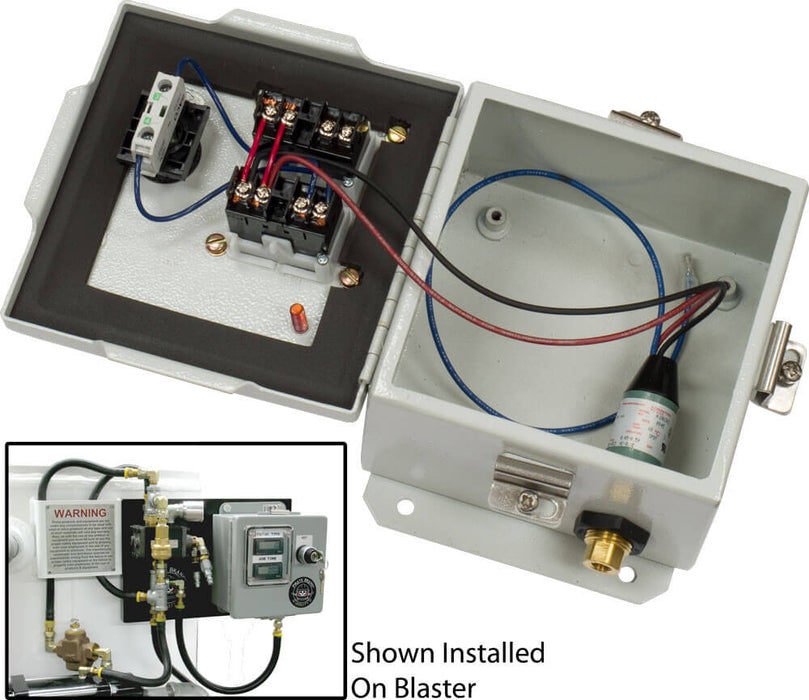 1 Outlet Timer Control Box w/ Key Reset & Mounting Bracket – Blast Pot Control Panel for Single Outlet Blasters