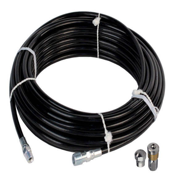 Pressure-Pro PRO02100 ProJet Jetter Hose Assembly – 100', 1/8" MP x 1/4" MP, 4800 PSI