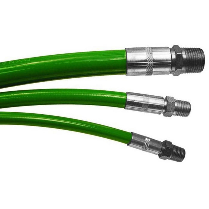 Pressure-Pro PRO08050S Jetter Hose Assembly – 1/2" x 50', 4000 PSI, Green Polyurethane Cover (1/2" MP x 1/2" MP)