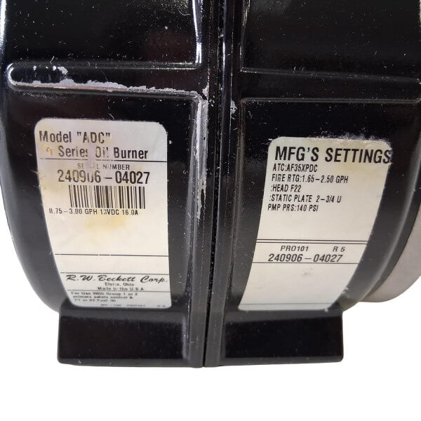 Beckett PRO101 ADC Oil Burner Assembly – 14VDC