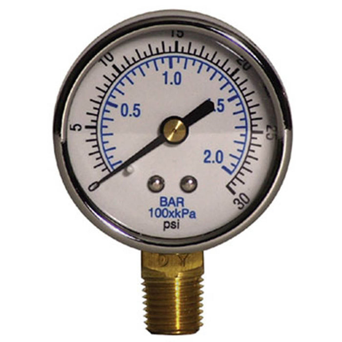 Bullard Free-Air Pump Pressure Gauge – 0–30 PSI, Replacement Gauge for Bullard Free-Air Pump Systems
