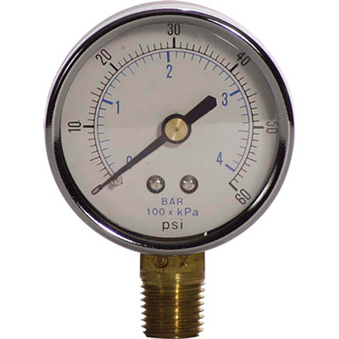 Bullard EDP30 / EDP50 Manifold Pressure Gauge – 0–60 PSI Replacement Gauge for Free-Air Pump Systems