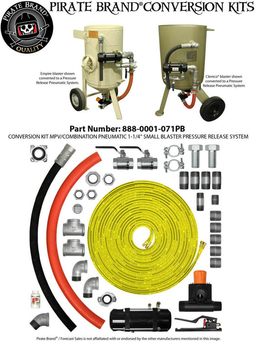 MPV/Combination Pneumatic Conversion Kit 1-1/4" for Small Blaster Pressure Release System w/ 55' Twinline Control Hose (Replaces Schmidt Axxiom 0001-071)