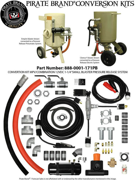 MPV/Combination Electric Conversion Kit 12VDC 1-1/4" for Small Blaster Pressure Release System w/ 55' Control Cord (Replaces Schmidt Axxiom 0001-171)