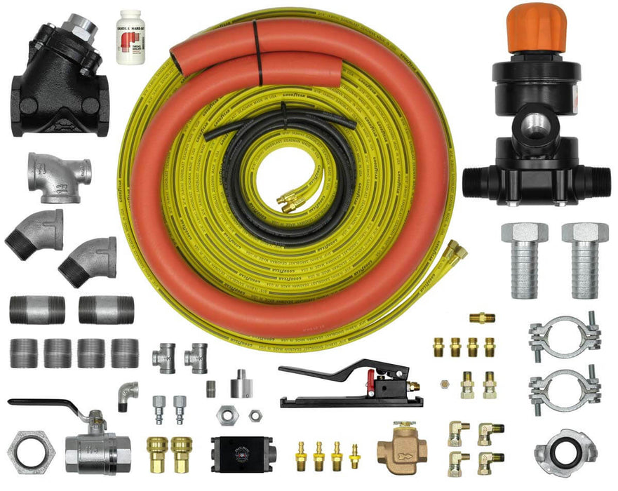 APV Urethane Pneumatic Conversion Kit 1-1/4" for Bulk Blaster Pressure Hold System w/ 110' Twinline Control Hose (Replaces Schmidt Axxiom 0003-071)