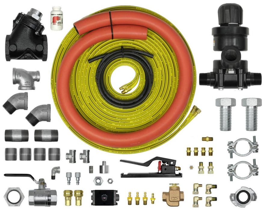 APV II Tungsten Carbide Pneumatic Conversion Kit 1-1/4" for Bulk Blaster Pressure Hold System w/ 110' Twinline Control Hose (Replaces Schmidt Axxiom 0003-072)