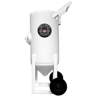 3.5 Cu Ft Portable Abrasive Blast Vessel – 150 PSI – 90° Cone Bottom – Includes Handway, Wheels, Pop-Up & Gasket – Replaces Schmidt Axxiom 8618-423-03