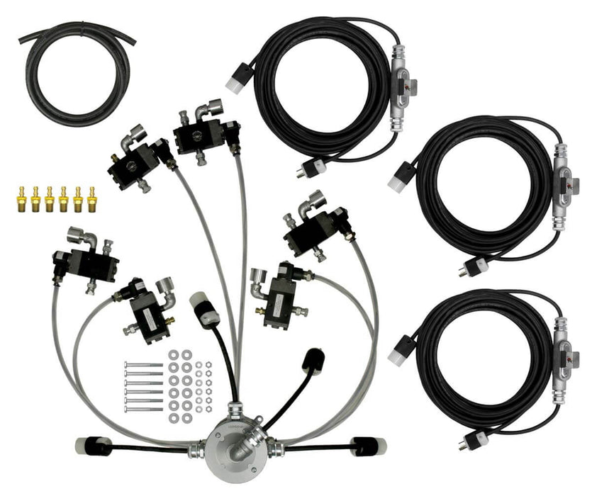 Junction Box Abrasive Cutoff Kit 12VDC Electric – Bulk Blaster (3 Outlet) (Includes (3) 110' Control Cords) (Customer Installed) (Control Handles & Power Cord Not Included) (Replaces Schmidt Axxiom 2035-133-01)