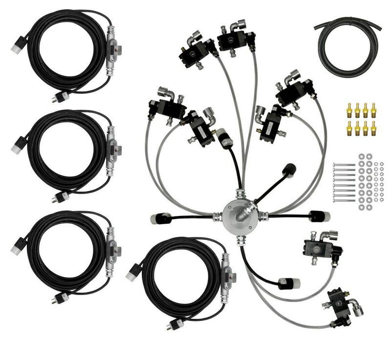 Junction Box Abrasive Cutoff Kit 12VDC Electric – Bulk Blaster (4 Outlet) (Includes (4) 110' Control Cords) (Customer Installed) (Control Handles & Power Cord Not Included) (Replaces Schmidt Axxiom 2035-134-01)