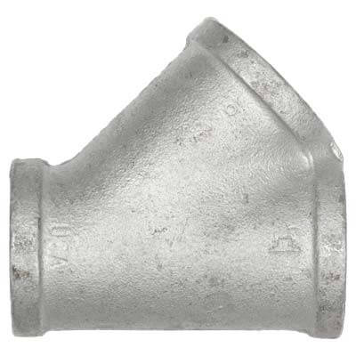 1-1/2" Galvanized Wye Pipe Fitting – Y-Branch Connector – Industrial Pipe Fitting – Replaces Schmidt Axxiom 3012-108