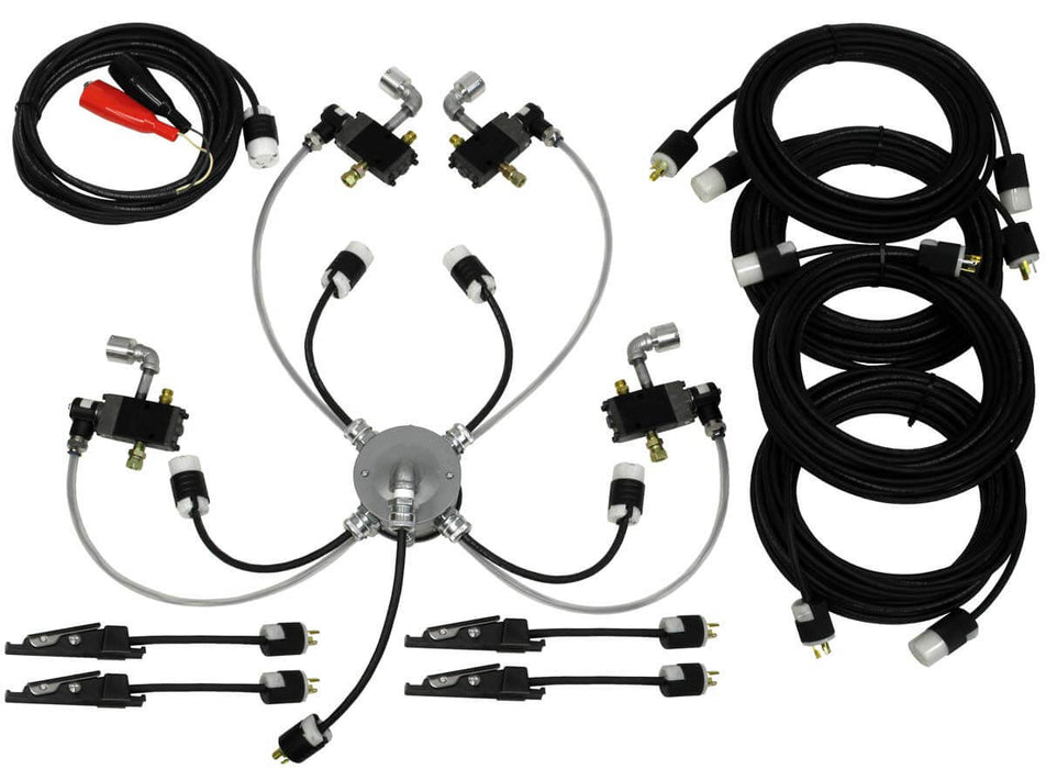 Junction Box Kit 12VDC for Bulk Blasters (4 Outlet) w/ (4) 110' Control Cords (Replaces Schmidt Axxiom 7112-400-01)
