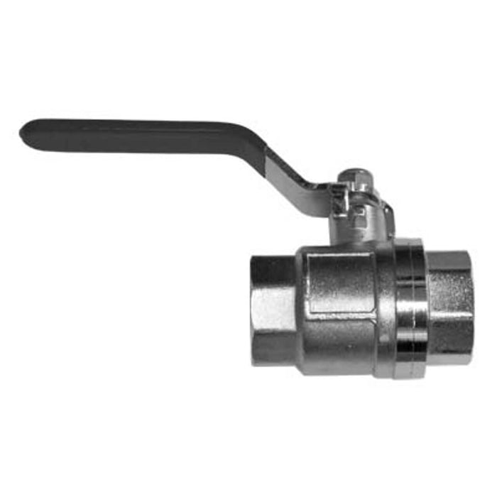Full Port Ball Valve – 1/4" NPT, Chrome-Plated Brass, Nylock Handle Nut