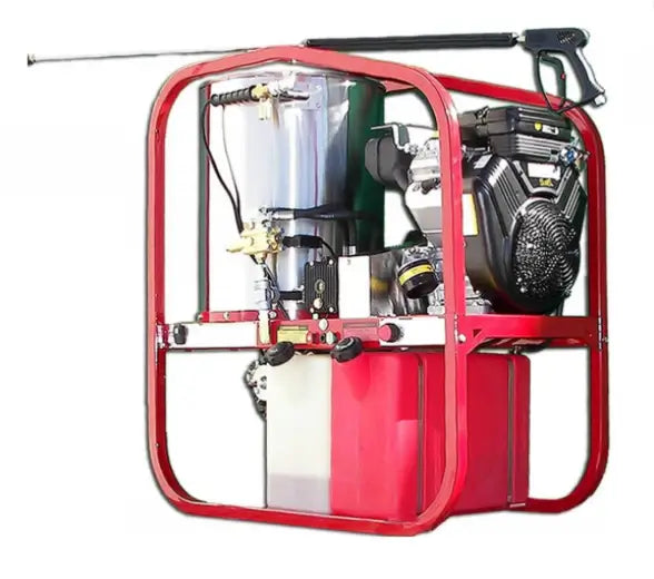 Pressure-Pro Dirt Laser Series Hot Water Pressure Washer – Skid Mount, 4.8 GPM @ 4000 PSI, Vanguard Gas Engine w/ Electric Start, AR Pump, Belt Drive, Diesel-Heated