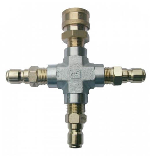 SPL003-7K 3-Gun Splitter with Stainless Steel 10K PSI Quick Connects