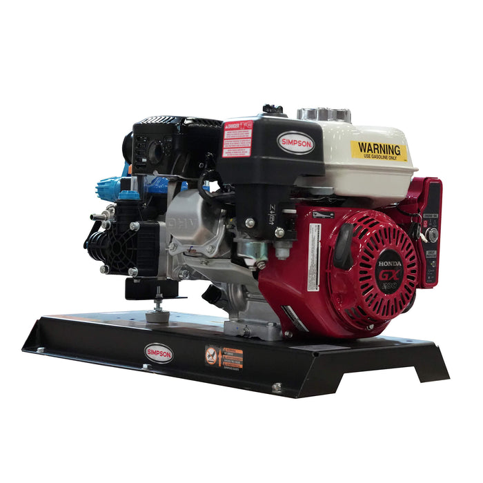 Simpson SW310283E Soft Wash Gas-Powered Cold Water Pump System – 300 PSI, 10.0 GPM, Honda GX200 Engine, Bertolini Gear-Drive Pump