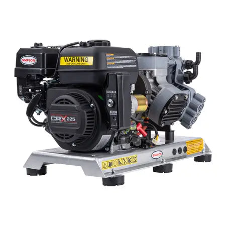 Simpson SW312133E Soft Wash Gas-Powered Cold Water Pump System – 300 PSI, 12.0 GPM, CRX 225 Engine, Comet P40 Pump, Electric Start