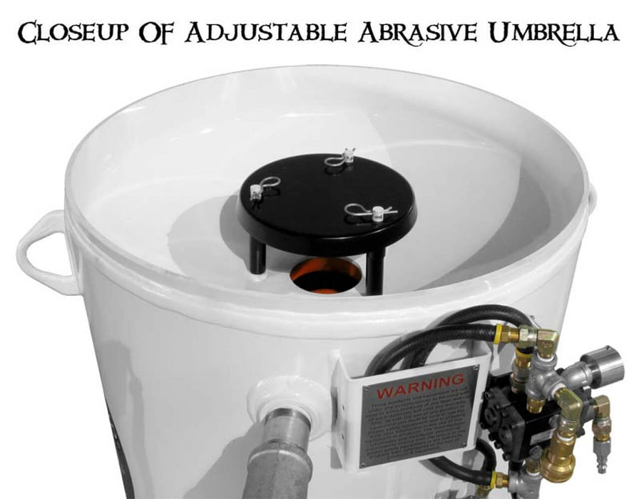 6.5 cu ft Stationary Pneumatic Blast Pot – Pressure Release System with MPV/Combination Valve & Union End Ball Valve, 1-1/2″ Piping with Big Gun Moisture Separator