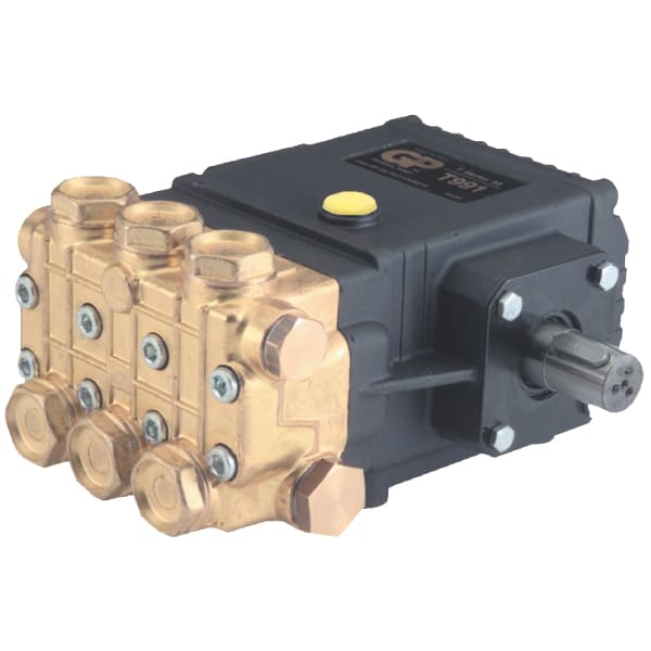 T9951 Triplex Pressure Washer Pump – 3.5 GPM @ 1500 PSI, 1750 RPM, 24 mm Solid Shaft