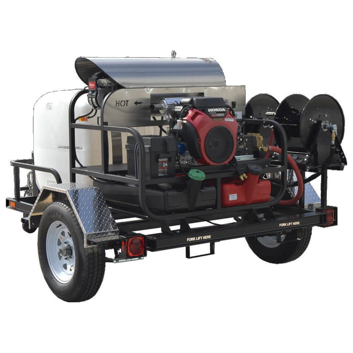 Pressure-Pro TR6012PRO-35HG Trailer Pressure Washer – PRO Series, 5.5 GPM @ 3500 PSI, Honda GX630 Gas Engine, HP Pump (No Hose)