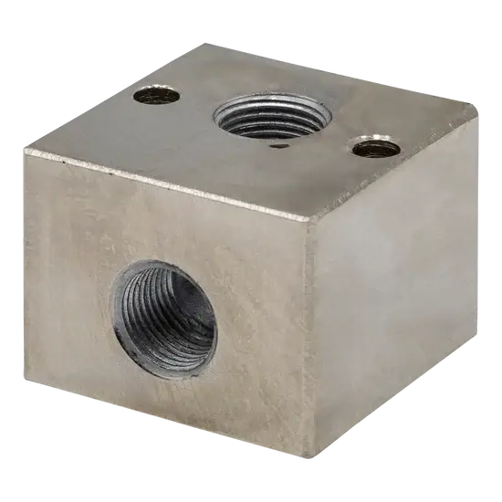 Unloader Block 3/8" FPT x 3/8" FPT Nickel Plated Steel – OEM Replacement Part