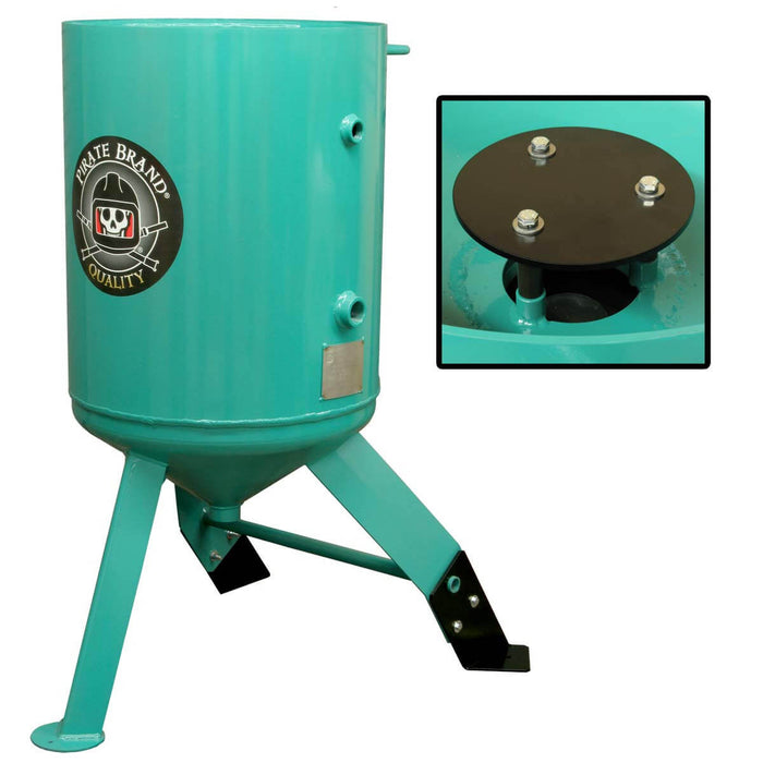 6.0 Cu Ft Stationary Blast Pot – 150 PSI Abrasive Blasting Vessel – 24" Dia w/ Umbrella, Handway & Pop-Up – Replaces Clemco 09912