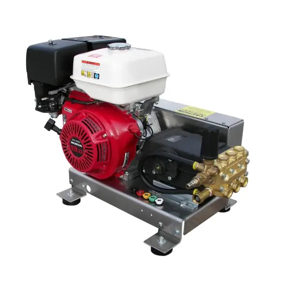 Pressure-Pro S/EB4040HGE-20 Eagle Series II Skid Pressure Washer – 4.0 GPM @ 4000 PSI, Honda GX390 Gas Engine, GP Pump, Cold Water
