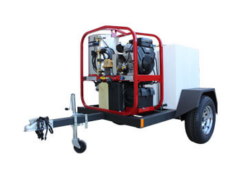 Hot-2-Go T185SKH/SK30005VH Hot Water Pressure Washer Trailer – 3000 PSI, Vanguard Gas Engine