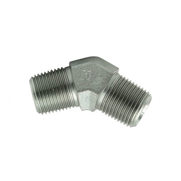 5501-06-06 High Pressure Male Elbow 45° – 3/8" MPT x 3/8" MPT