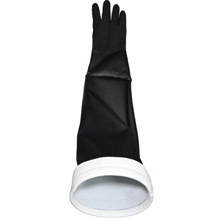 Pop-In Blast Cabinet Gloves – Gum Rubber, 8" × 12" × 32", Left Hand