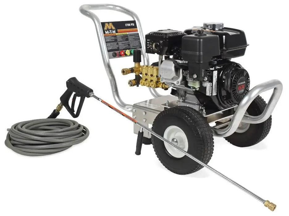 Mi-T-M CA Series Aluminum Pressure Washer – 2700 PSI, Gas Cold Water, Mi-T-M Pump, Honda GX200 Engine