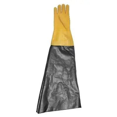 Heavy Duty Textured Rubber Blast Cabinet Glove – 8-1/2" Dia x 26" – Right Hand – Yellow